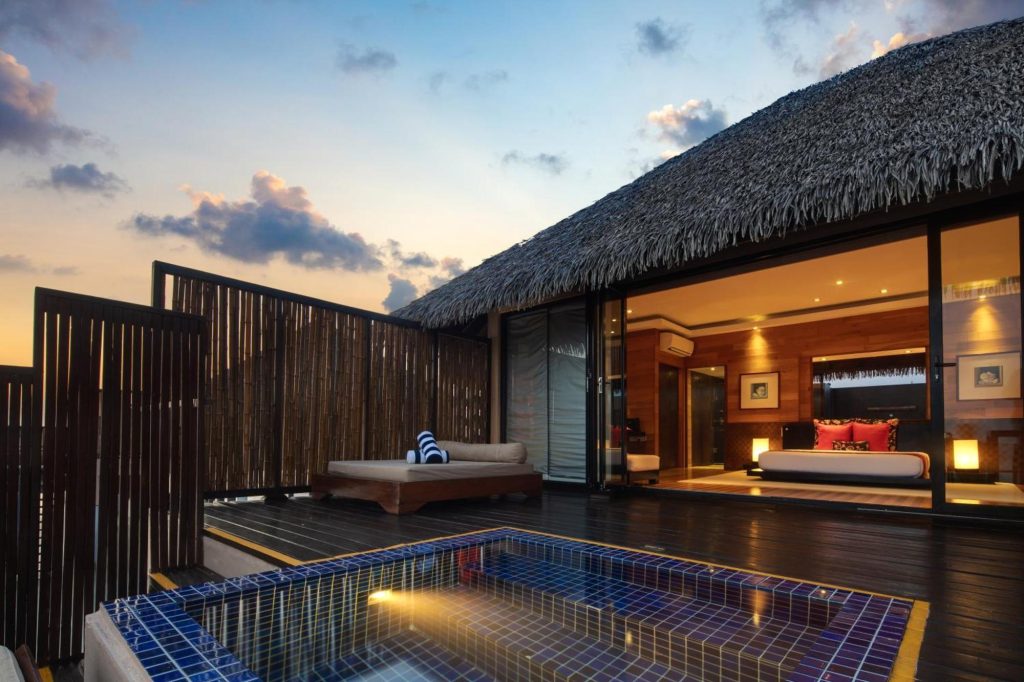 Honeymoon Villa in Maldives packages in dubai with Private Pool at Adaaran Club Rannalhi, perfect for a romantic escape. boook your Adaaran Club Rannalhi Maldives resort package