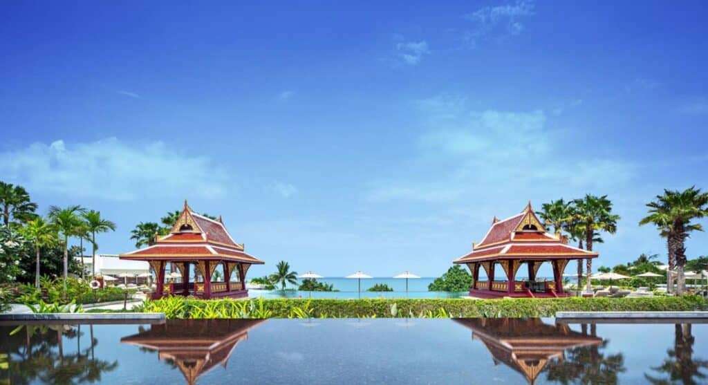 Exterior view of the property surrounded by greenery and peaceful surroundings